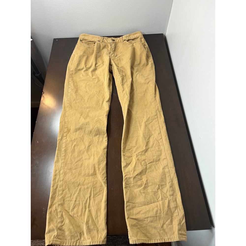 Polo Ralph Lauren Mens 650 Straight Leg Khaki Tan Dungarees Pants 32x34